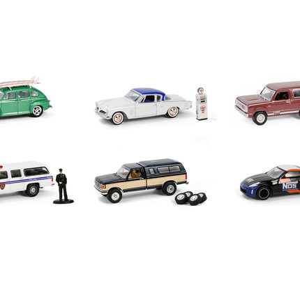 "The Hobby Shop" Set of 6 pieces Series 16 1/64 Diecast Model Cars by Greenlight