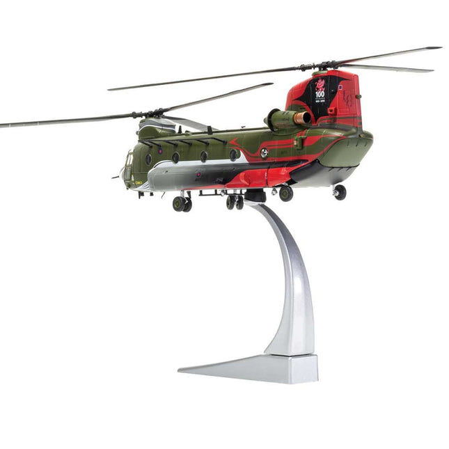 Boeing Chinook HC.4 Helicopter "ZA712 RAF No.18 (B) Squadron 100 Years Anniversary Scheme RAF Odiham" (September 2016) Royal Air Force "The Aviation Archive" Series 1/72 Diecast Model by Corgi