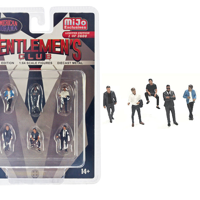 "Gentlemen's Club" 6 piece Diecast Figure Set (6 Figures) Limited Edition to 3600 pieces Worldwide for 1/64 Scale Models by American Diorama