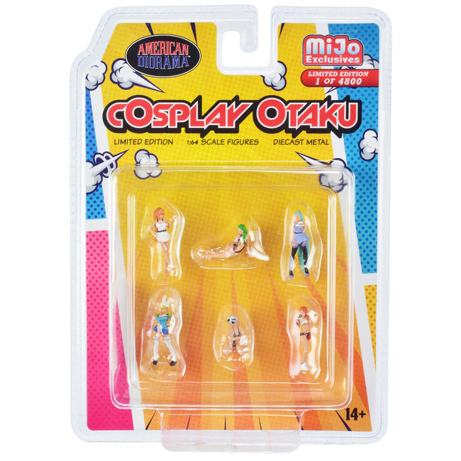 "Cosplay Otaku" 6 piece Diecast Figure Set Limited Edition to 4800 pieces Worldwide for 1/64 Scale Models by American Diorama