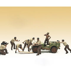 "4X4 Mechanic" 8 piece Figure Set for 1/18 scale models by American Diorama