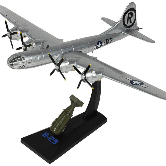 Boeing B-29 Superfortress Bomber Aircraft U.S. Air Force "Enola Gay" with 1/60 Scale "Little Boy" Bomb Replica 1/144 Diecast Model by Air Force 1