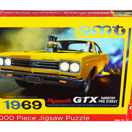 Jigsaw Puzzle 1969 Plymouth GTX Hardtop Pro Street MODEL BOX PUZZLE (1000 piece) by AMT