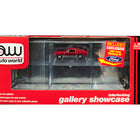 6 Car Interlocking Acrylic Display Show Case with 1967 Ford Mustang GT Red for 1/64 Scale Model Cars by Auto World