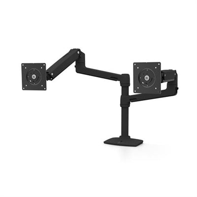 LX Dual Stacking Arm, No Grommet Mount, Matte Black.