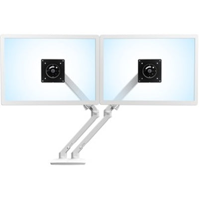 MXV DESK DUAL MONITOR ARM (WHITE)