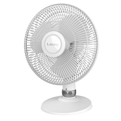 12" Oscillating Table Fan Wht