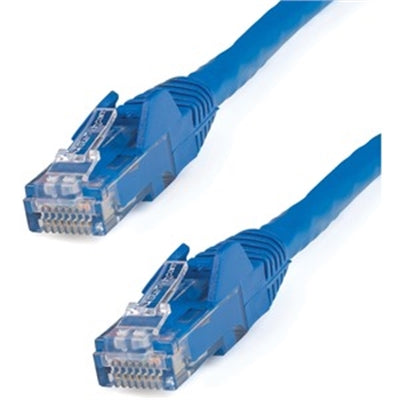 8 ft Blue Cat6 Ethernet Patch Cable with Snagless RJ45 Connectors