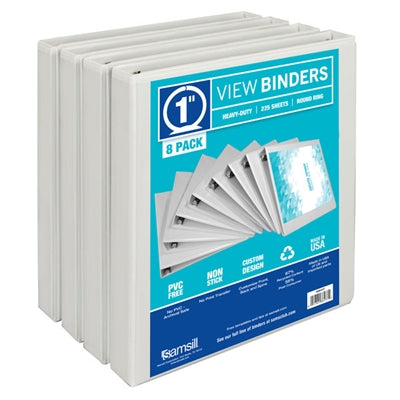 Econo Bnd 1" View White 8pk