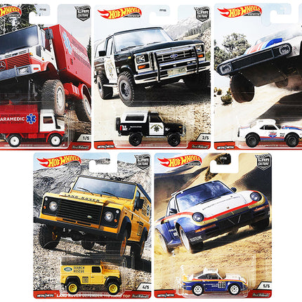 "Wild Terrain" 5 piece Set "Car Culture" Series Diecast Model Cars by Hot Wheels