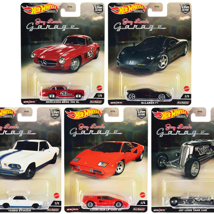 "Jay LenoÃ¢â‚¬â„¢s Garage" 5 piece Set "Car Culture" Series Diecast Model Cars by Hot Wheels