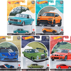 "Auto Strasse" 5 piece Set "Car Culture" Series Diecast Model Cars by Hot Wheels