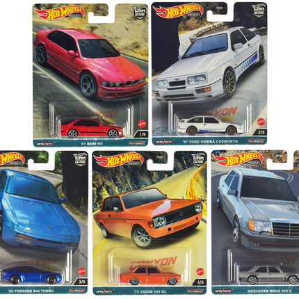 "Canyon Warriors" 5 piece Set "Car Culture" Series die cast model cars by Hot Wheels