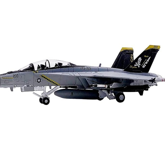 Boeing F/A-18F Super Hornet Fighter Aircraft "VFA-103 Jolly Rogers 75th Anniversary" (2018) United States Navy 1/100 Diecast Model Airplane