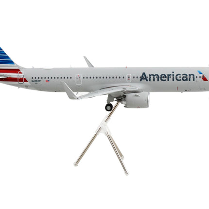 Airbus A321neo Commercial Aircraft "American Airlines" Silver with Striped Tail "Gemini 200" Series 1/200 Diecast Model Airplane by GeminiJets