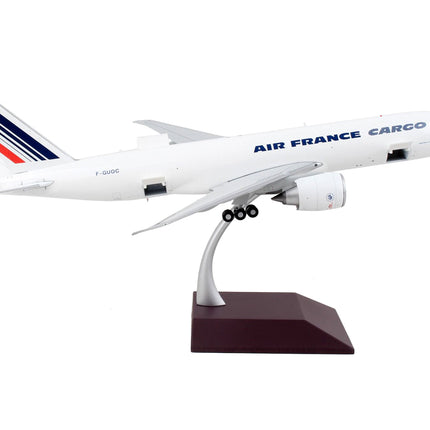 Boeing 777F Commercial Aircraft "Air France Cargo" White with Striped Tail "Gemini 200 - Interactive" Series 1/200 Diecast Model Airplane by GeminiJets