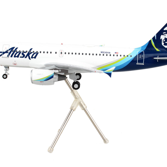 Airbus A319 Commercial Aircraft "Alaska Airlines" White with Blue Tail "Gemini 200" Series 1/200 Diecast Model Airplane by GeminiJets