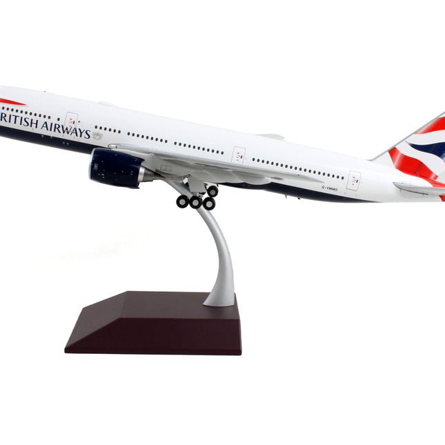 Boeing 777-200ER Commercial Aircraft "British Airways" White with Striped Tail "Gemini 200" Series 1/200 Diecast Model Airplane by GeminiJets