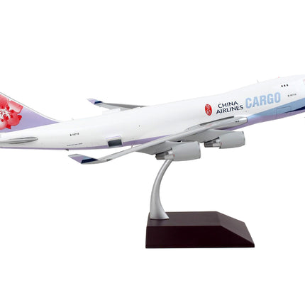 Boeing 747-400F Commercial Aircraft "China Airlines Cargo" White with Purple Tail "Gemini 200 - Interactive" Series 1/200 Diecast Model Airplane by GeminiJets