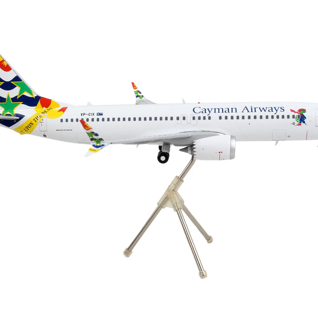 Boeing 737 MAX 8 Commercial Aircraft "Cayman Airways" White with Tail Graphics "Gemini 200" Series 1/200 Diecast Model Airplane by GeminiJets