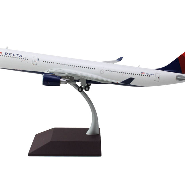 Airbus A330-300 Commercial Aircraft "Delta Air Lines" (N829NW) White with Blue and Red Tail "Gemini 200" Series 1/200 Diecast Model Airplane by GeminiJets