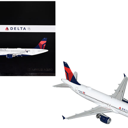 Airbus A320 Commercial Aircraft "Delta Air Lines" (N376NW) White with Red and Blue Tail "Gemini 200" Series 1/200 Diecast Model Airplane by GeminiJets