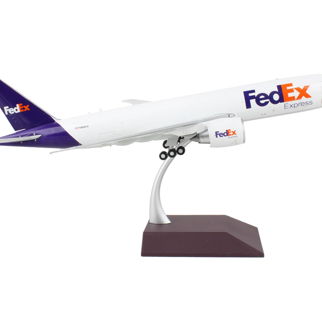 Boeing 777F Commercial Aircraft "Fedex (Federal Express)" (N889FD) White with Purple Tail "Gemini 200" Series 1/200 Diecast Model Airplane by GeminiJets