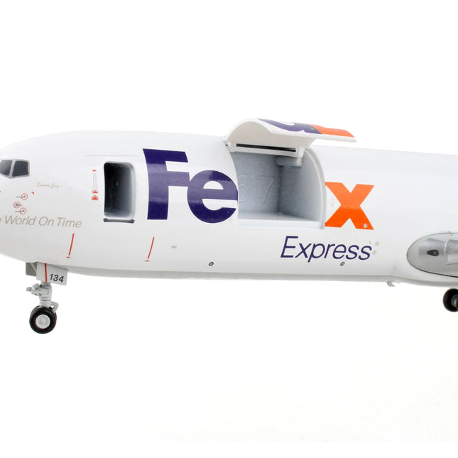 Boeing 767-300F Commercial Aircraft "Federal Express" White with Purple Tail "Interactive Series" 1/200 Diecast Model Airplane by GeminiJets