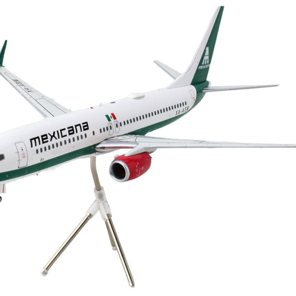 Boeing 737-800 Commercial Aircraft "Mexicana" (XA-ASM) White with Green Stripes "Gemini 200" Series 1/200 Diecast Model Airplane by GeminiJets