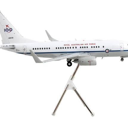 Boeing 737-700 Transport Aircraft "Royal Australian Air Force 100th Anniversary - A36-001" White and Gray "Gemini 200" Series 1/200 Diecast Model Airplane by GeminiJets