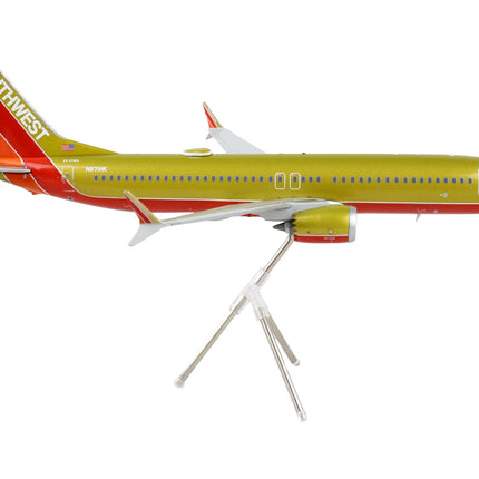 Boeing 737 MAX 8 Commercial Aircraft "Southwest Airlines" Gold and Red "Gemini 200" Series 1/200 Diecast Model Airplane by GeminiJets