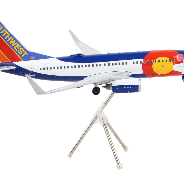 Boeing 737-700 Commercial Aircraft "Southwest Airlines - Colorado One" White and Blue "Gemini 200" Series 1/200 Diecast Model Airplane by GeminiJets