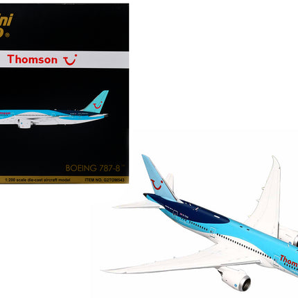 Boeing 787-8 Commercial Aircraft "Thomson - TUI Airways" Blue and White "Gemini 200" Series 1/200 Diecast Model Airplane by GeminiJets