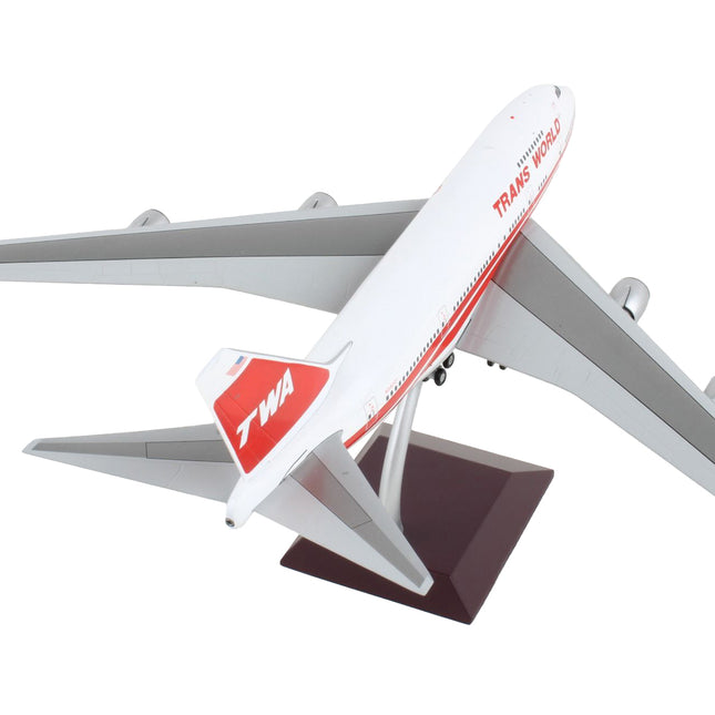 Boeing 747SP Commercial Aircraft "TWA (Trans World Airlines)" White with Red Stripes and Tail "Gemini 200" Series 1/200 Diecast Model Airplane by GeminiJets