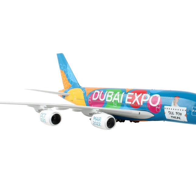  Airbus A380-800 Commercial Aircraft "Emirates Airlines - Dubai Expo" "Gemini 200" Series 1/200 Diecast Model Airplane by GeminiJets