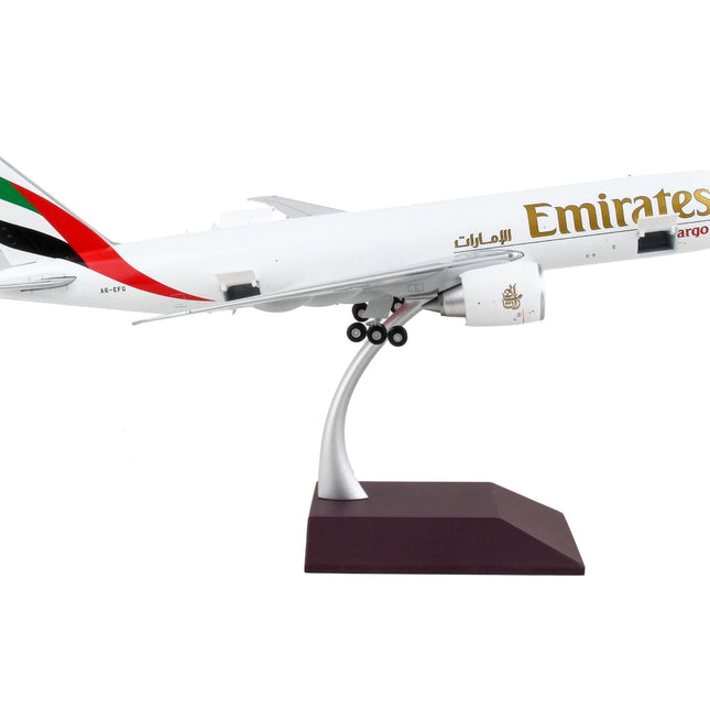 Boeing 777F Commercial Aircraft "Emirates Airlines - SkyCargo" White with Striped Tail "Gemini 200 - Interactive" Series 1/200 Diecast Model Airplane by GeminiJets