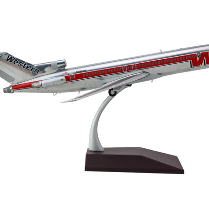 Boeing 727-200 Commercial Aircraft "Western Airlines" (N2805W) Silver with Red Stripes "Gemini 200" Series 1/200 Diecast Model Airplane by GeminiJets