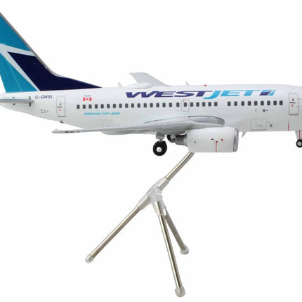 Boeing 737-600 Commercial Aircraft "WestJet" (C-GWSL) White with Blue Tail "Gemini 200" Series 1/200 Diecast Model Airplane by GeminiJets