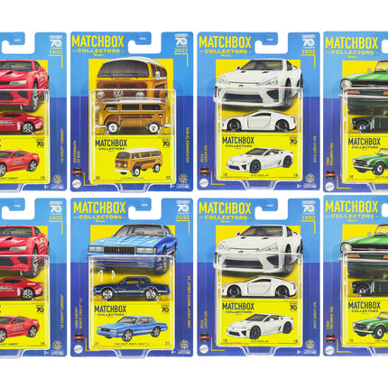 "Collectors" Superfast 2023 Assortment U "70 Years" Special Edition Set of 8 pieces Diecast Model Cars by Matchbox