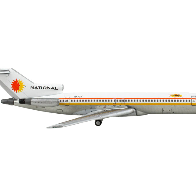 Boeing 727-200 Commercial Aircraft "National Airlines" White with Yellow and Orange Stripes 1/400 Diecast Model Airplane by GeminiJets