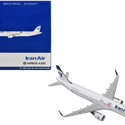 Airbus A321 Commercial Aircraft "Iran Air" White 1/400 Diecast Model Airplane by GeminiJets