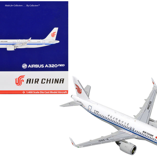 Airbus A320neo Commercial Aircraft "Air China" White with Blue Stripes 1/400 Diecast Model Airplane by GeminiJets