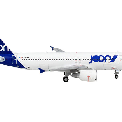 Airbus A320 Commercial Aircraft "Joon" White with Blue Tail 1/400 Diecast Model Airplane by GeminiJets