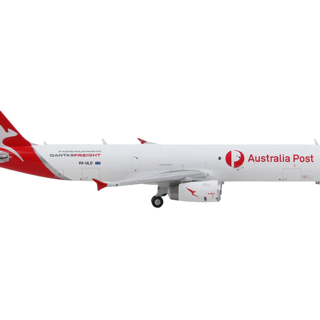 Airbus A321P2F Commercial Aircraft "Qantas Freight - Australia Post" White with Red Tail 1/400 Diecast Model Airplane by GeminiJets