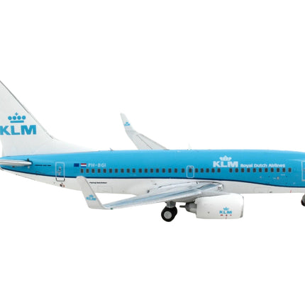 Boeing 737-700 Commercial Aircraft "KLM Royal Dutch Airlines" Blue and White 1/400 Diecast Model Airplane by GeminiJets