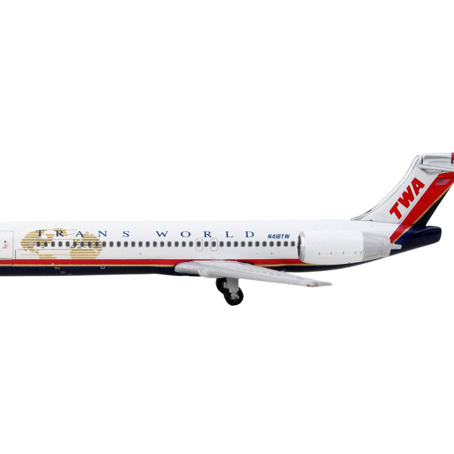 Boeing 717-200 Commercial Aircraft "Trans World Airlines" White with Red Stripes 1/400 Diecast Model Airplane by GeminiJets