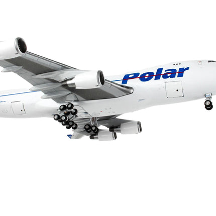 Boeing 747-400F Commercial Aircraft "Polar Air Cargo" White with Blue Tail "Interactive Series" 1/400 Diecast Model Airplane by GeminiJets