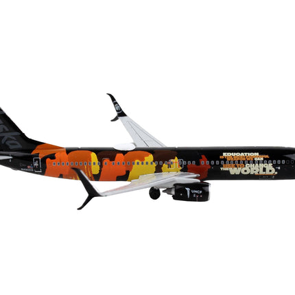 Boeing 737-900ER Commercial Aircraft "Alaska Airlines - Our Commitment Livery" Black with Graphics 1/400 Diecast Model Airplane by GeminiJets