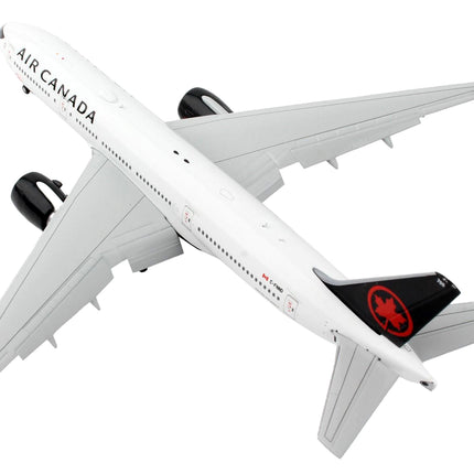 Boeing 777-200LR Commercial Aircraft with Flaps Down "Air Canada" White with Black Tail 1/400 Diecast Model Airplane by GeminiJets