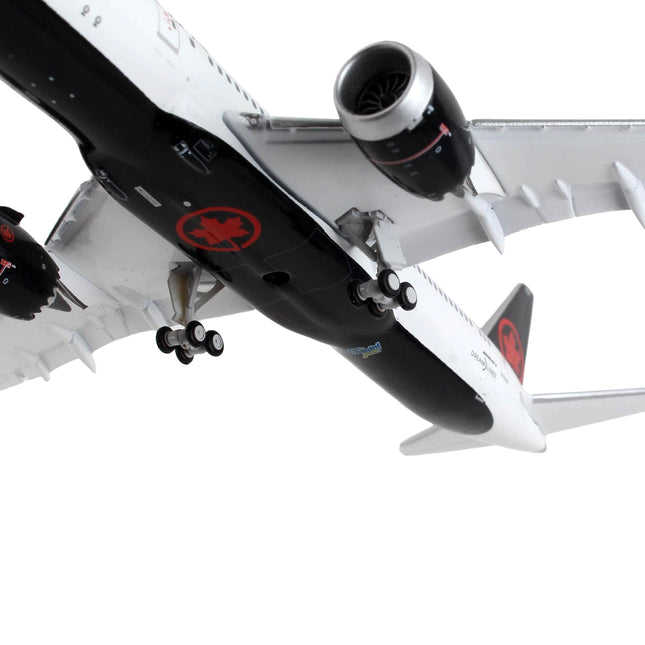 Boeing 787-9 Commercial Aircraft with Flaps Down "Air Canada" White with Black Tail 1/400 Diecast Model Airplane by GeminiJets